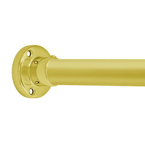 Heavy Duty Round - Shower Rod - Polished Brass