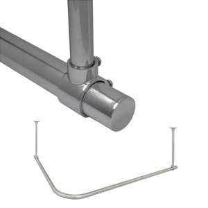 30" x 30" - High-Quality Suspended Corner Shower Rod