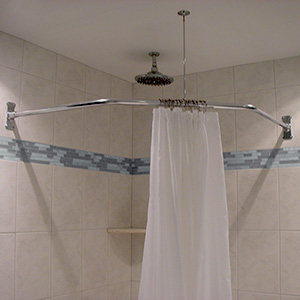 48" x 48" x 48" - Neo-Angle Shower Rod - Rectangular Bracket