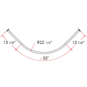 Neo-Round Shower Rod - 36"