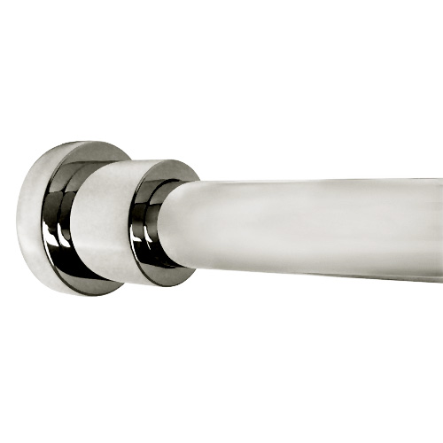 Round Flange Shower Rod Polished Nickel
