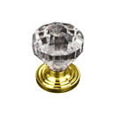 RK - CK3AC- Diamond Cut Acrylic Knob - Polished Brass