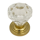 RK - CK3AC- Diamond Cut Acrylic Knob - Polished Brass