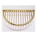 8 3/8" Half-Oval Shower Basket - Polished Brass