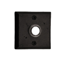 Rustic Square Doorbell Button - Dark Bronze