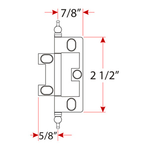 1100M - Minaret Tip - Non-Mortise Hinge