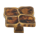 Precious Inlays - 1.5" x 1.25" Cabinet Knob - Tiger Penshell/ Estate Dover