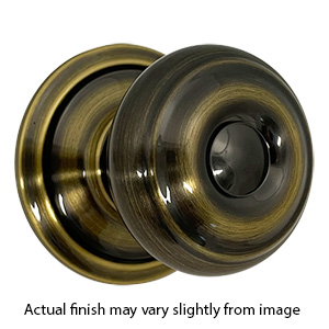 Schlage Single Door Knob Dummy - Antique Brass