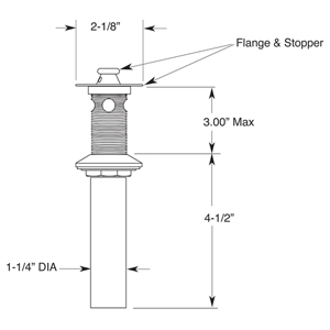 Sigma Lift & Turn Pop-Up Drain Assembly - Oil Rubbed Bronze