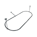 Oval Shower Rod - 24" x 58" - Tub Enclosure