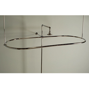 Oval Shower Rod - Leg Tub Enclosure