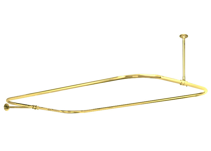 24" x 54" Rectangular Shower Rod End/Ceiling Mount