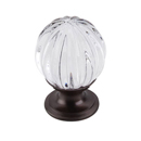 TK127 - Melon Clear Crystal 1 1/8" Cabinet Knob