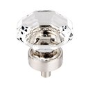 TK128 - Octagon Clear Crystal 1-1/8" Cabinet Knob