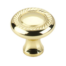 M324 PB - Somerset - 1.25" Swirl Cut Knob - Polished Brass