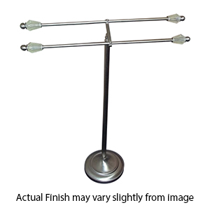 Double Arm Towel Stand w/ Lucite Finials
