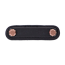 K1162-4 - Archimedes - 4" Black Leather Octagon Pull