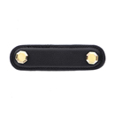 K1162-6 - Archimedes - 6" Black Leather Octagon Pull