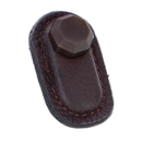 K1163 - Archimedes - Brown Leather Octagon Knob