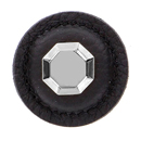 K1284 - Archimedes - 1.25" Black Leather Octagon Knob