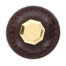 K1284 - Archimedes - 1.25" Brown Leather Octagon Knob