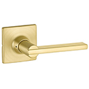Yale Passage Door Lever - Nils w/ Square Rosette - Satin Brass