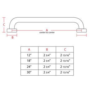 Contemporary Square Grab Bar