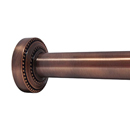 Antique Copper Shower Curtain Rod - Dotted
