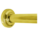 Polished Brass Shower Rod - Dotted