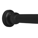 Flat Black  Shower Rod - Deluxe Dotted