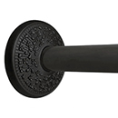 Flat Black Shower Rod - Floral Design