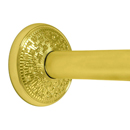 Polished Brass Shower Rod - Floral 