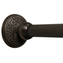 Oil Rubbed Bronze Shower Rod - Deluxe Floral