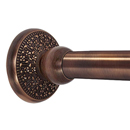 Antique Copper Shower Rod - Deluxe Floral