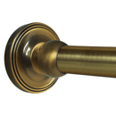 Antique Brass Shower Rod - Deluxe Regal