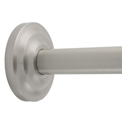 Traditional Shower Rod Brushed/ Satin Nickel