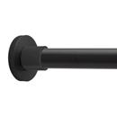 Flat Black Shower Rod - Deluxe Contemporary