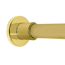Polished Brass Shower Rod - Deluxe Contemporary