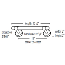 A7220-18 - Acrylic Contemporary - 18" Towel Bar