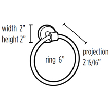 A7240 - Acrylic Contemporary - Towel Ring