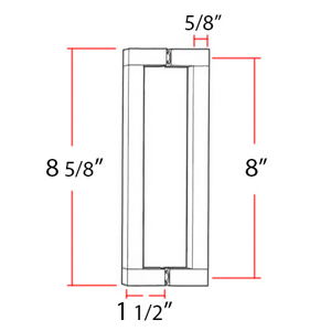 G420 - Block - Back-to-Back Shower Door Pull