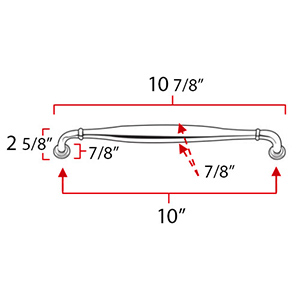 D726-10 - Charlie's - 10" Appliance Pull