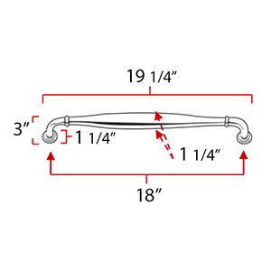 D726-18 - Charlie's - 18" Appliance Pull