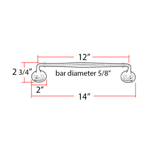 A6720-12 - Charlie's - 12" Towel Bar