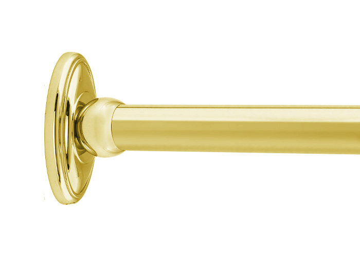 Classic Traditional - Shower Rod - Unlacquered Brass