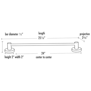 A8320-24 - Contemporary Round - 24" Towel Bar