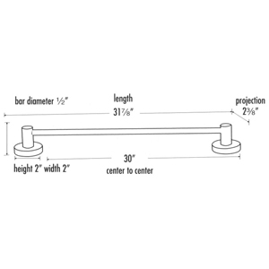 A8320-30 - Contemporary Round - 30" Towel Bar