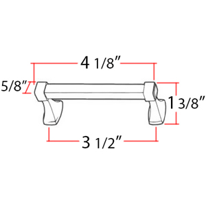 A985-35 - Cube - 3.5" Cabinet Pull