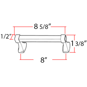 A985-8 - Cube - 8" Cabinet Pull