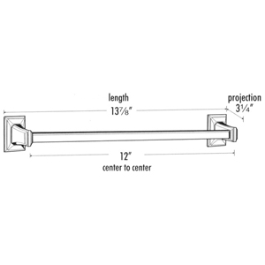 A7920-12 - Geometric - 12" Towel Bar